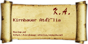 Kirnbauer Atália névjegykártya